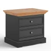 Sale Modern Country Nachtkommode in Grau & Kiefer - Eromsia Kommoden