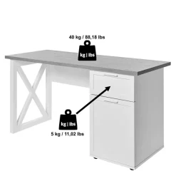 Modern Country Schreibtisch mit Stauraum - Ristina Tische