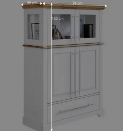 Best Modern Country Wohnzimmerschrank zweifarbig - Eyzaco Highboards