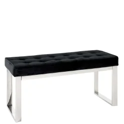Best Moderne Edelstahl Bank mit Samt Polsterung - Mariah Sitzbank