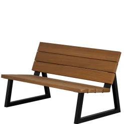 Sale Moderne Gartenbank aus Abachi Holz - Liz Sitzbank