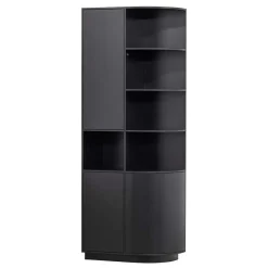 Sale Moderne Schrankwand in Schwarz - Niwidus (fünfteilig) Wohnwände