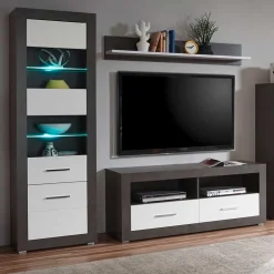 Best Moderne TV Anbauwand 215cm breit - Istensa I (dreiteilig) Wohnwände