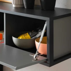 Hot Moderne TV Anbauwand in Grau - Ridona (zweiteilig) Wohnwände