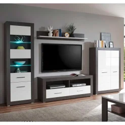 Hot Moderne TV Anbauwand zweifarbig - Istensa (vierteilig) Wohnwände