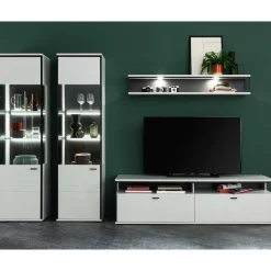 Hot Moderne Wohnwand-Möbel im Set - Loazin (vierteilig) Wohnwände