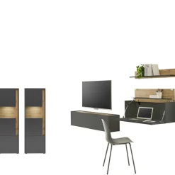 New Moderne Wohnzimmermöbel Set - Ahilav (fünfteilig) Wohnwände