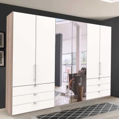 Sale Moderner Falttüren-Kleiderschrank mit Spiegel - Vaclyn Kleiderschränke|Schränke