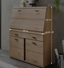 Best Moderner Sekretär teilmassiv - Mattadore Highboards