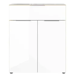 Outlet Modernes Vertiko in Weiß & Wildeiche - Duclia Kommoden