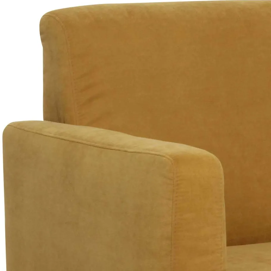 Best Modern-kantiger Sessel in Gelb und Buche - Crasting Sessel