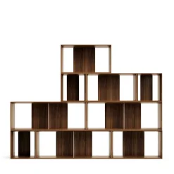 Best Modulregal in Nussbaum Furnier - Abelle (neunteilig) Regale