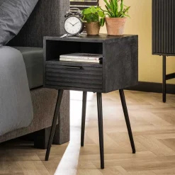 Best Nachtkommode Beistelltisch in Schwarz - Jadamos Kommoden