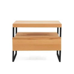 Sale Nachtkommode Ettina in Natur und Schwarz Kommoden