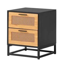 Outlet Nachtkommode in Natur und Schwarz - Around Kommoden