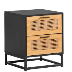 Outlet Nachtkommode in Natur und Schwarz - Around Kommoden