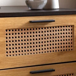 Outlet Nachtkommode in Natur und Schwarz - Around Kommoden