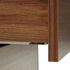 Outlet Nachtkommode in Nussbaumfarben und Anthrazit - Milena Kommoden