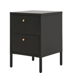 Outlet Nachtkommode in Schwarz mit Gold - Singular Kommoden