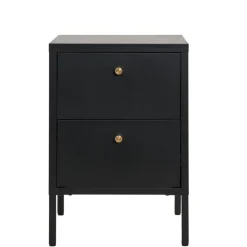 Outlet Nachtkommode in Schwarz mit Gold - Singular Kommoden