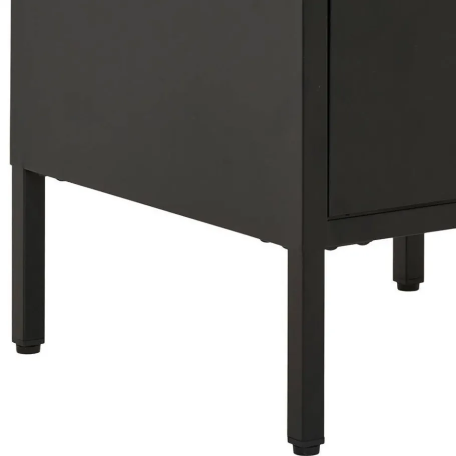 Outlet Nachtkommode in Schwarz mit Gold - Singular Kommoden