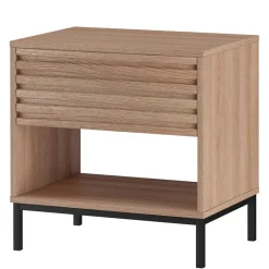 Outlet Nachtkommode mit einer Schublade und Fach - Lunira Kommoden