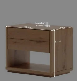 Sale Nachtkonsole mit Schublade und Fach - Algaro Kommoden