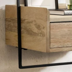 Outlet Nachtkonsole zum Aufhängen aus Mangoholz - Hanniba Kommoden