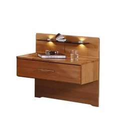 Sale Nachtkonsolen Set Apolios mit Glasablage beleuchtet (2er Set) Kommoden