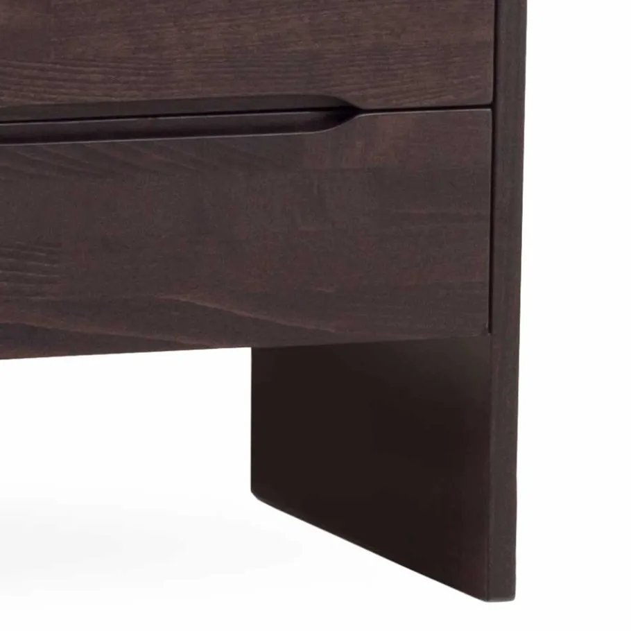 Sale Nachtschrank aus Buche Wengefarben Jet mit 2 Schubladen Kommoden