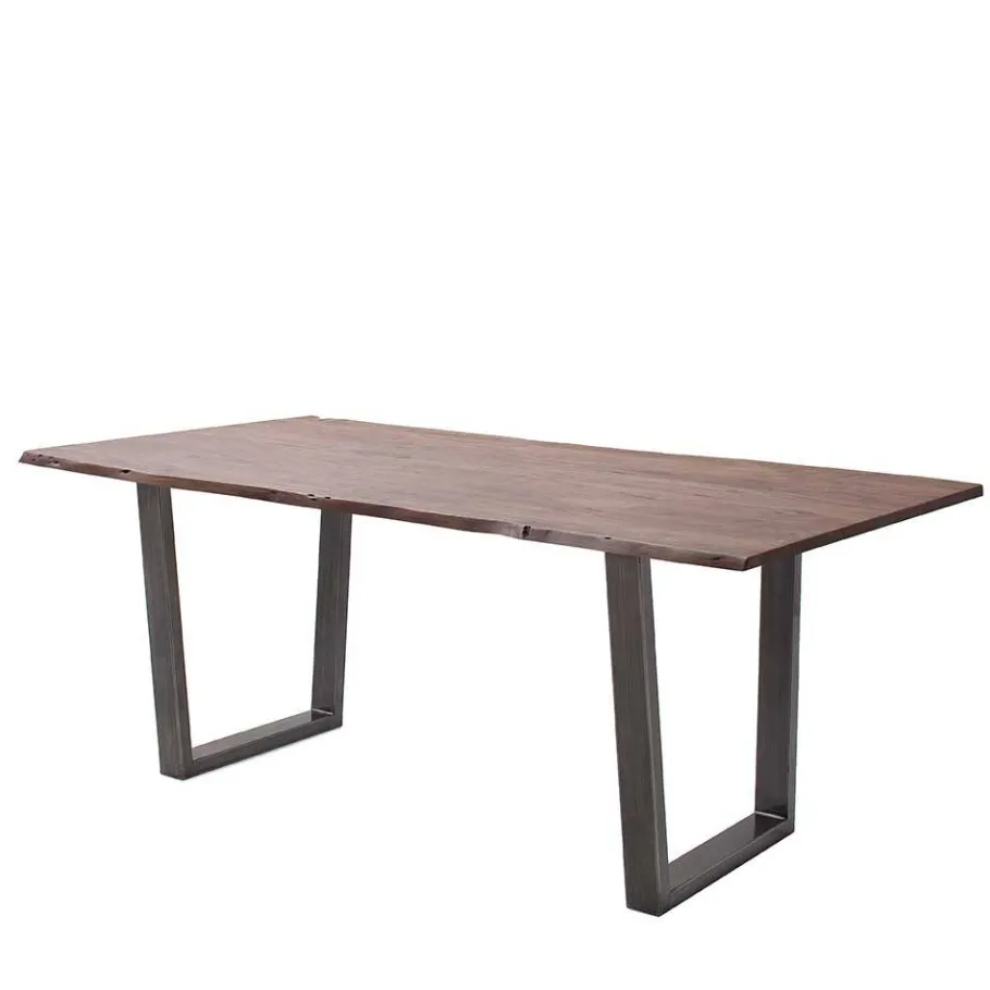 Sale Naturkantentisch in Walnuss Braun Akazie - Genzema Tische