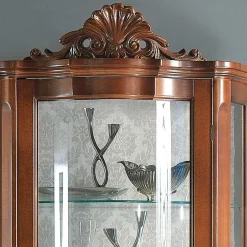 Outlet Nussbaum Furnier Wohnwand Barock Dentro 325cm breit (dreiteilig) Wohnwände