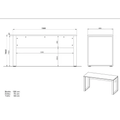 Best Office Schreibtisch in Wildeiche Optik - Casai Tische