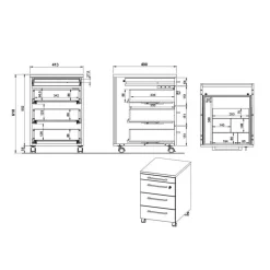 Hot Officetisch mit Rollcontainer Set - Eture (zweiteilig) Tische