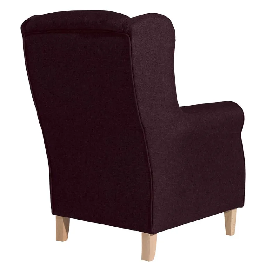 Best Ohrenbackensessel in Bordeauxrot - Sanjuas Sessel