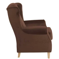 Best Ohrenbackensessel in Braun und Buche Natur - Revelinda Sessel