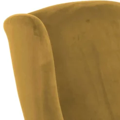Best Ohrenbackensessel in Gelb Samtvelours - Tablon Sessel