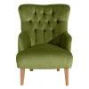 Best Ohren-Polstersessel in Oliv Grün - Borgetto Sessel