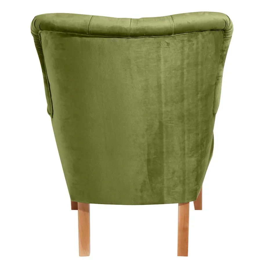 Best Ohren-Polstersessel in Oliv Grün - Borgetto Sessel