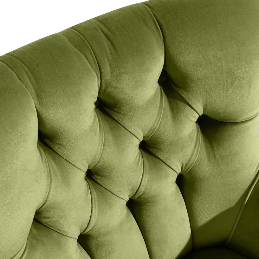 Best Ohren-Polstersessel in Oliv Grün - Borgetto Sessel
