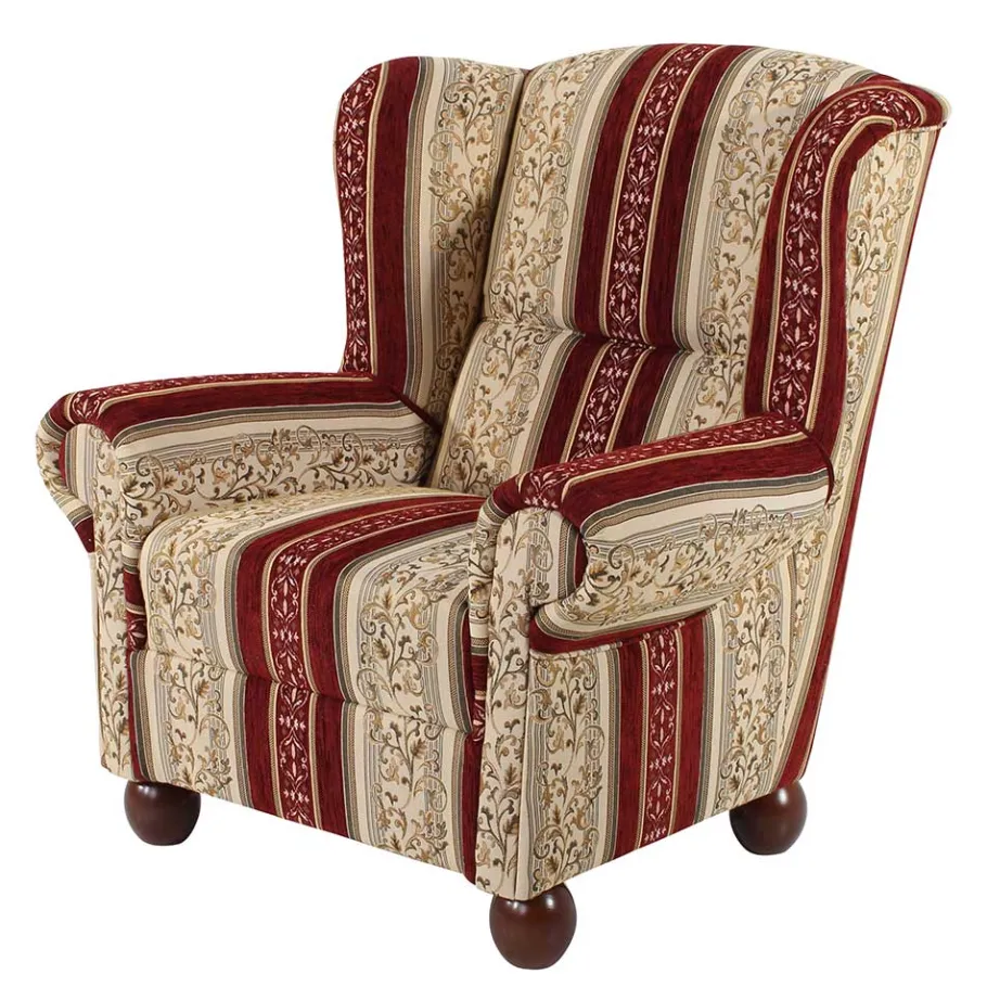 Best Ohrensessel mit Streifen und Ornamenten - Basento Sessel