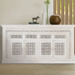 Sale Orient Style Sideboard aus Mangoholz White Wash - Capo Sideboards