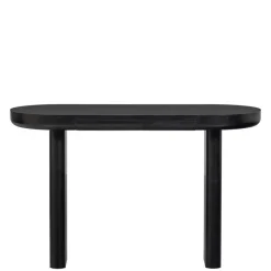 Ovaler Design Schreibtisch in Schwarz Holzoptik - Belinda Tische