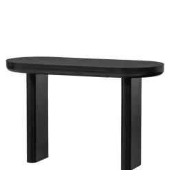 Ovaler Design Schreibtisch in Schwarz Holzoptik - Belinda Tische