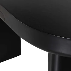 Ovaler Design Schreibtisch in Schwarz Holzoptik - Belinda Tische