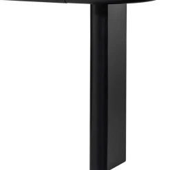 Ovaler Design Schreibtisch in Schwarz Holzoptik - Belinda Tische