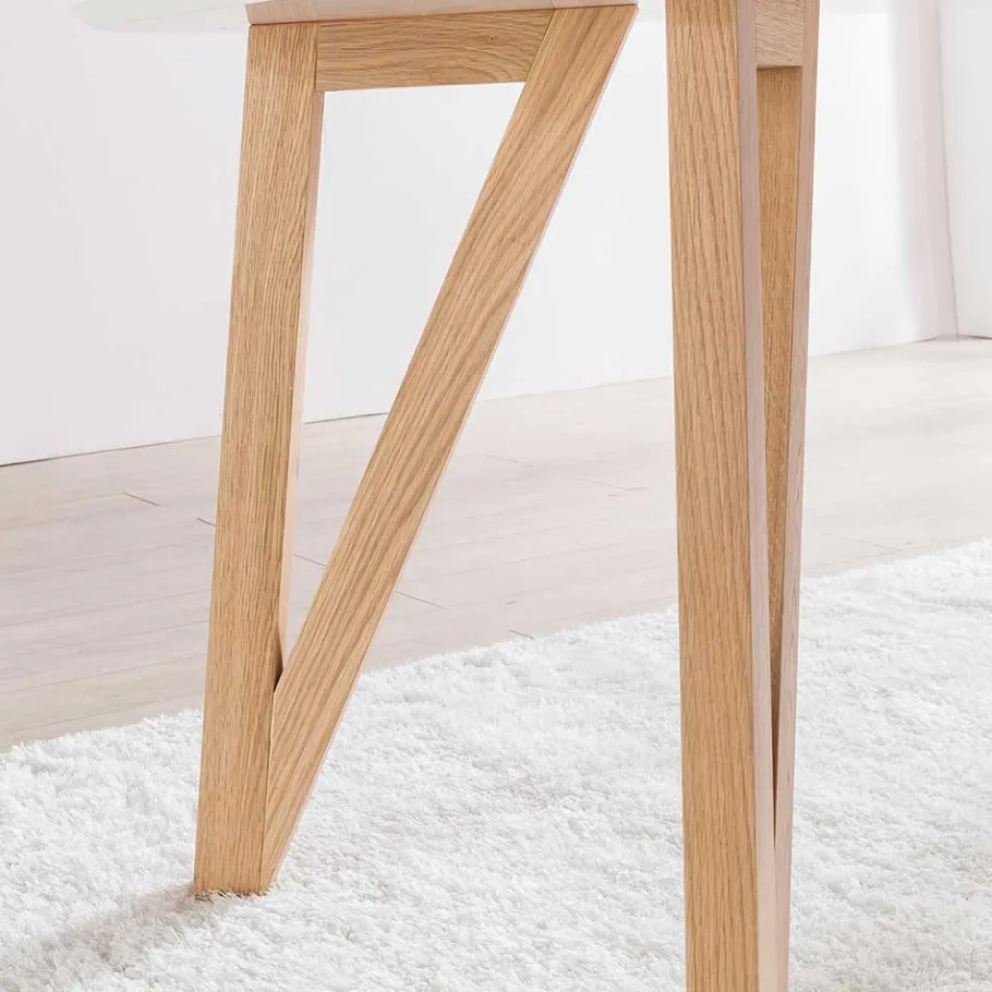 Outlet Ovaler Designtisch in Weiß & Eichefarben - Calypso Tische