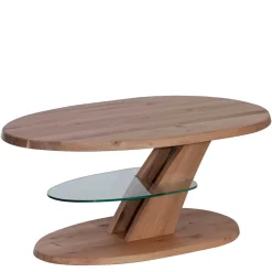 New Ovaler Wohnzimmertisch aus Wildeiche Bianco - Gibradoa Tische