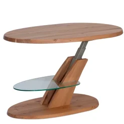 New Ovaler Wohnzimmertisch aus Wildeiche Bianco - Gibradoa Tische