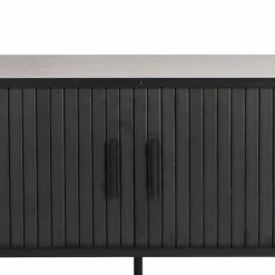 Best Ovales TV-Lowboard mit Schiebetüren - Lurymav Tv & Hifi-Möbel|Lowboards